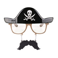 OKULARY PIRATA Z WĄSAMI I CZAPKĄ DO STROJU FOTOBUDKI PIRAT