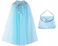 PELERYNA KSIĘŻNICZKI Z GWIAZDKAMI ELZA KRAINA LODU PRZEBRANIE + TOREBKA