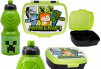 Zestaw Śniadaniówka Bidon butelka szkolna lunch box Minecraft niekapek