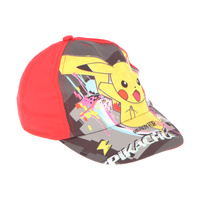 CZAPKA DASZKIEM POKEMON PIKACHU 54 CZERWONA