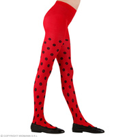 RAJSTOPY DZIECIĘCE BIEDRONKA CZERWONE W KROPKI 7-10 LAT