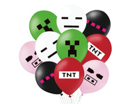 BALONY PIKSELE TNT SKELETON CREEPER 30CM 10SZT