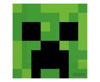 SERWETKI MINECRAFT CREEPER URODZINOWE 16szt ORYGINAŁ