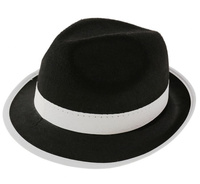 CZARNY KAPELUSZ AL CAPONE GANGSTER MICHAEL JACKSON