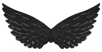 SKRZYDEŁKA ANIOŁA CZARNE SKRZYDŁA DIABŁA 44x22cm