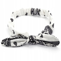 OPASKA DO WŁOSÓW BANDAMA COUNTRY WESTERN KOWBOJ ROCK Z KOKARDĄ BIAŁA