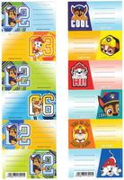 NAKLEJKI NA ZESZYT PSI PATROL 12szt