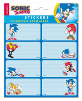 OFICJALNE NAKLEJKI NA ZESZYT SONIC THE HEDGEHOG