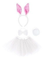 STRÓJ KRÓLIK KRÓLICZEK PLUSZOWA OPASKA Z USZAMI OGON MUSZKA + TUTU