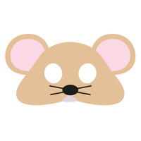 MASKA FILCOWA MYSZKA STRÓJ ZWIERZĘTA LEŚNE LAS