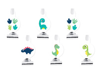 GWIZDKI TRĄBKI ROZWIJANE WESOLE DINOZAURY 6SZT